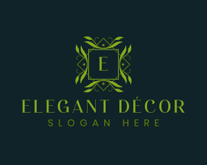 Elegant Ornamental Leaf  logo design