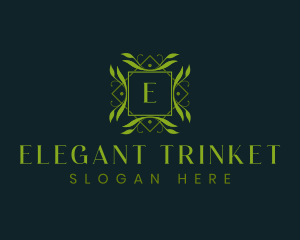 Elegant Ornamental Leaf  logo design