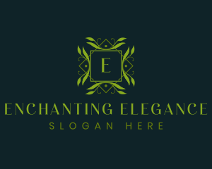 Elegant Ornamental Leaf  logo design