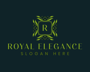 Elegant Ornamental Leaf  logo design