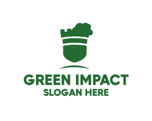 Green Castle Garden Shield  logo
