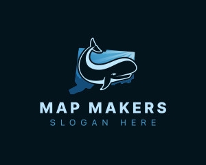 Marine Whale Connecticut logo design