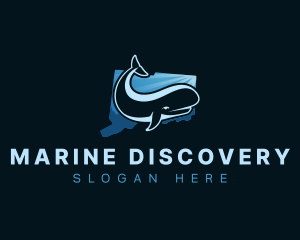 Marine Whale Connecticut logo design