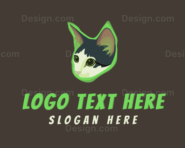Glowing Cat Animal Logo