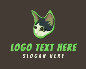 Glowing Cat Animal logo