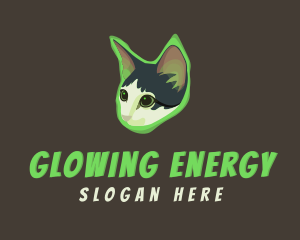 Glowing Cat Animal logo