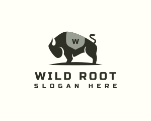 Wild Bison Buffalo logo design