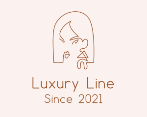 Female Earring Jewelry logo design