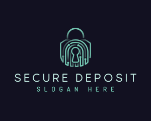 Cyber Security Lock logo design