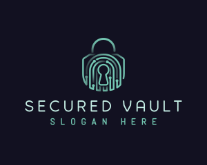 Cyber Security Lock logo design