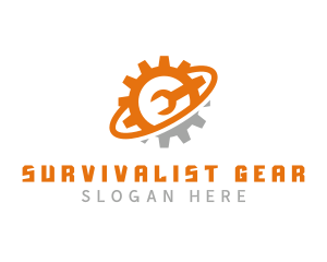 Industrial Wrench Gear  logo design