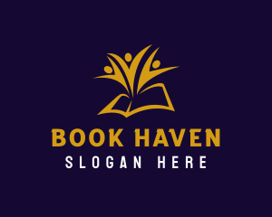 People Book Learning logo design