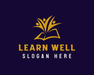 People Book Learning logo design