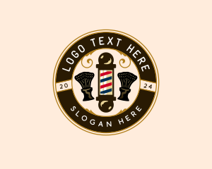 Barbershop Brush Grooming logo