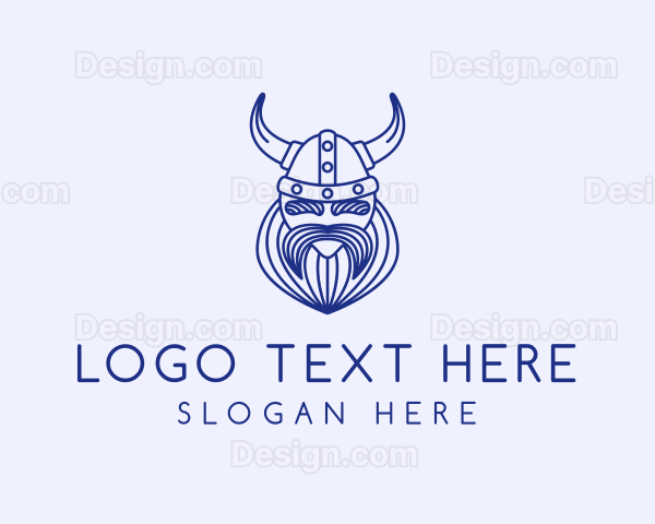 Bearded Viking Warrior Logo