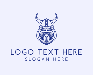 Bearded Viking Warrior Logo