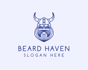 Bearded Viking Warrior logo design