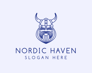 Bearded Viking Warrior logo design