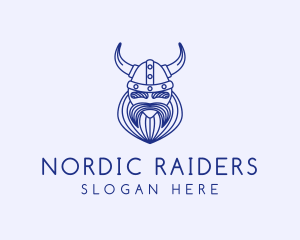 Bearded Viking Warrior logo design