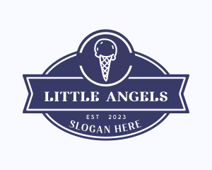 Sweet Ice Cream Cone Logo