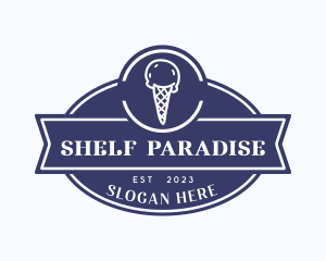 Sweet Ice Cream Cone Logo