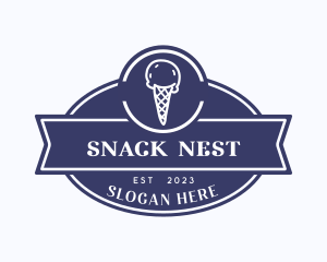 Sweet Ice Cream Cone logo design