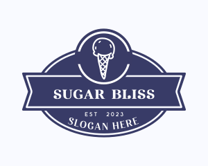 Sweet Ice Cream Cone logo design