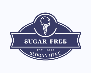 Sweet Ice Cream Cone logo design