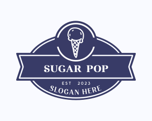 Sweet Ice Cream Cone logo design