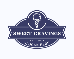 Sweet Ice Cream Cone logo design