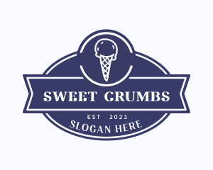 Sweet Ice Cream Cone logo design