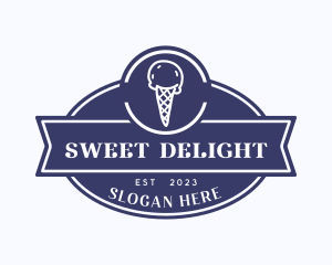 Sweet Ice Cream Cone logo design