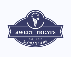 Sweet Ice Cream Cone logo design