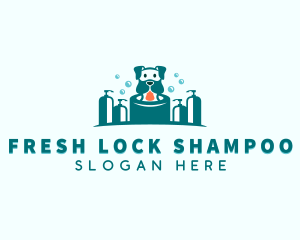 Shampoo Dog Grooming  logo design