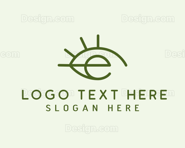 Geometric Eye Letter E Logo