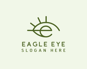 Geometric Eye Letter E logo design