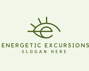 Geometric Eye Letter E logo design