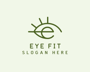 Geometric Eye Letter E logo design