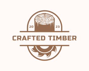 Lumberjack Logging Sawmill logo design