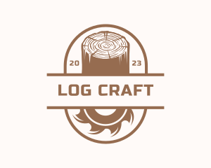 Lumberjack Logging Sawmill logo design