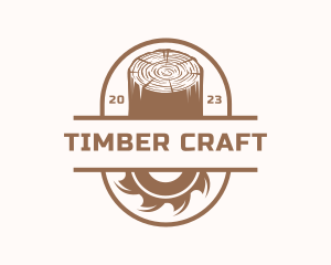 Lumberjack Logging Sawmill logo design