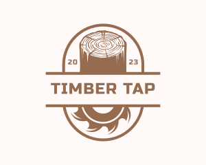 Lumberjack Logging Sawmill logo design