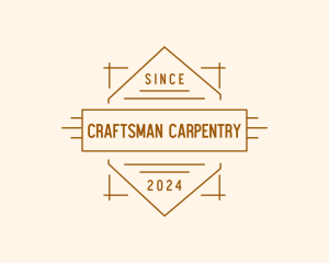 Minimalist Carpentry Business logo design