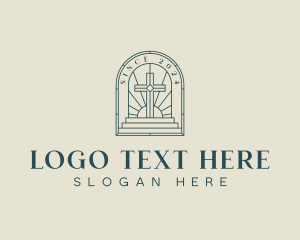 Funeral Christian Cross logo