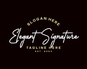 Elegant Script Brand logo design