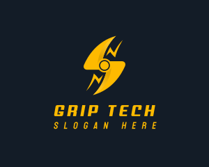 Tech Energy Bolt logo design