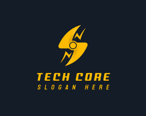 Tech Energy Bolt logo design