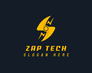 Tech Energy Bolt logo design