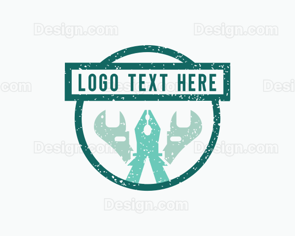 Handyman Pliers Wrench Logo