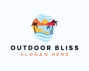 Tropical Island Beach logo design